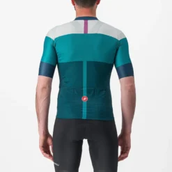 Castelli Sezione Men's Short Sleeve Jersey - Deep Teal/Quetzal Green -Cycle Fix CS230923901 4 2000x.progressive