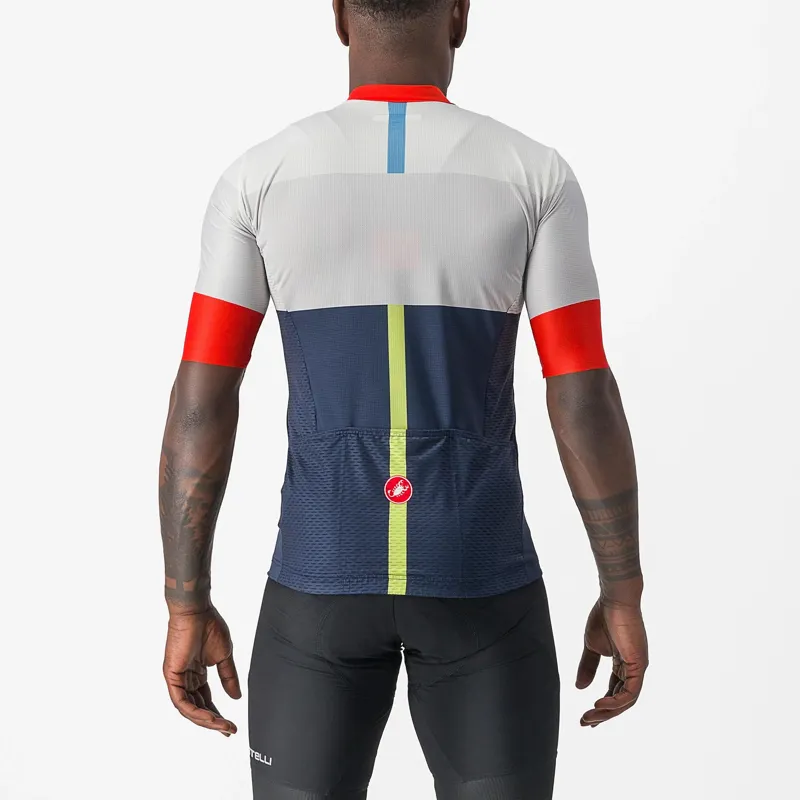 Castelli Sezione Men's Short Sleeve Jersey - Belgian Blue/Ivory/Red 4 Castelli Sezione Men's Short Sleeve Jersey - Belgian Blue/Ivory/Red - Image 4