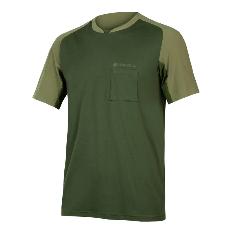 Endura GV500 Foyle Men's Causal T-Shirt - Olive Green 6 Endura GV500 Foyle Men's Causal T-Shirt - Olive Green - Image 6