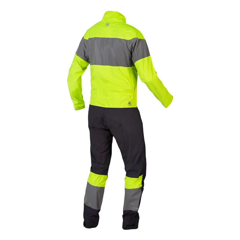 Endura Urban Luminite Waterproof Men's One Piece - Hi-Viz Yellow 4 Endura Urban Luminite Waterproof Men's One Piece - Hi-Viz Yellow - Image 4