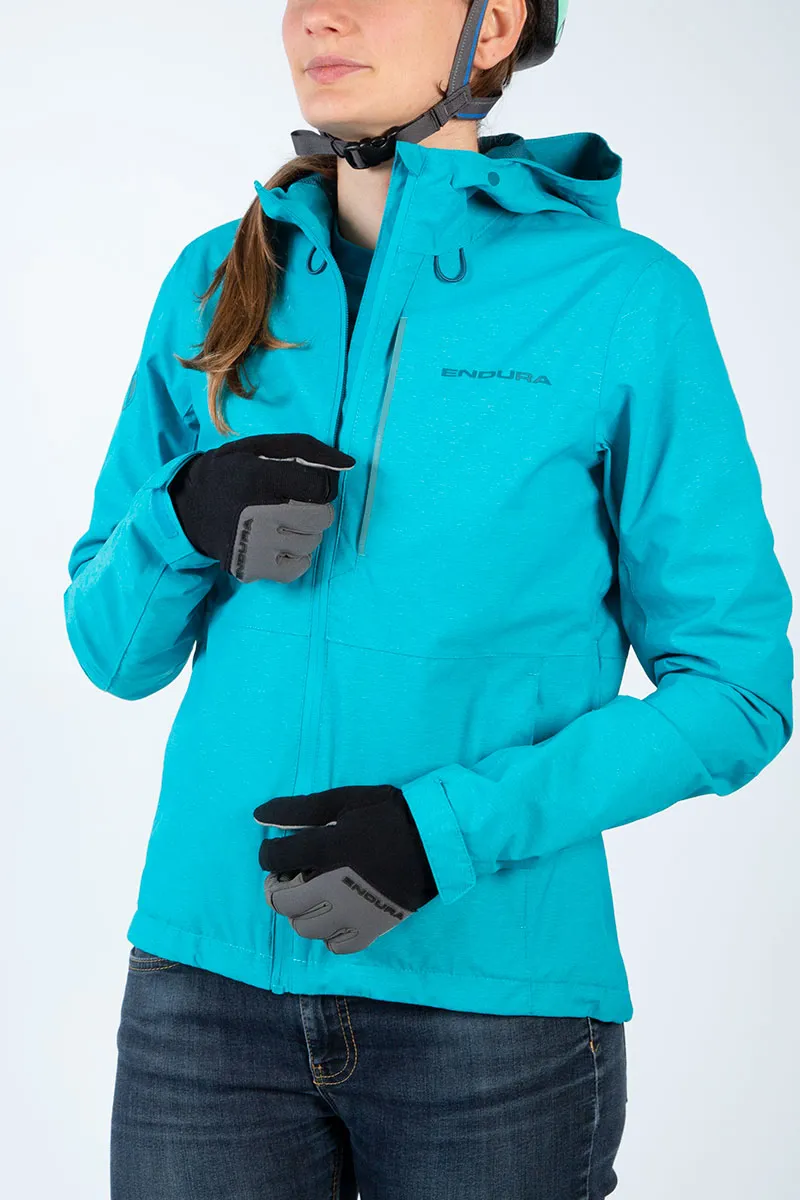 Endura Hummvee Waterproof Women's Hooded Jacket - Pacific Blue 9 Endura Hummvee Waterproof Women's Hooded Jacket - Pacific Blue - Image 9