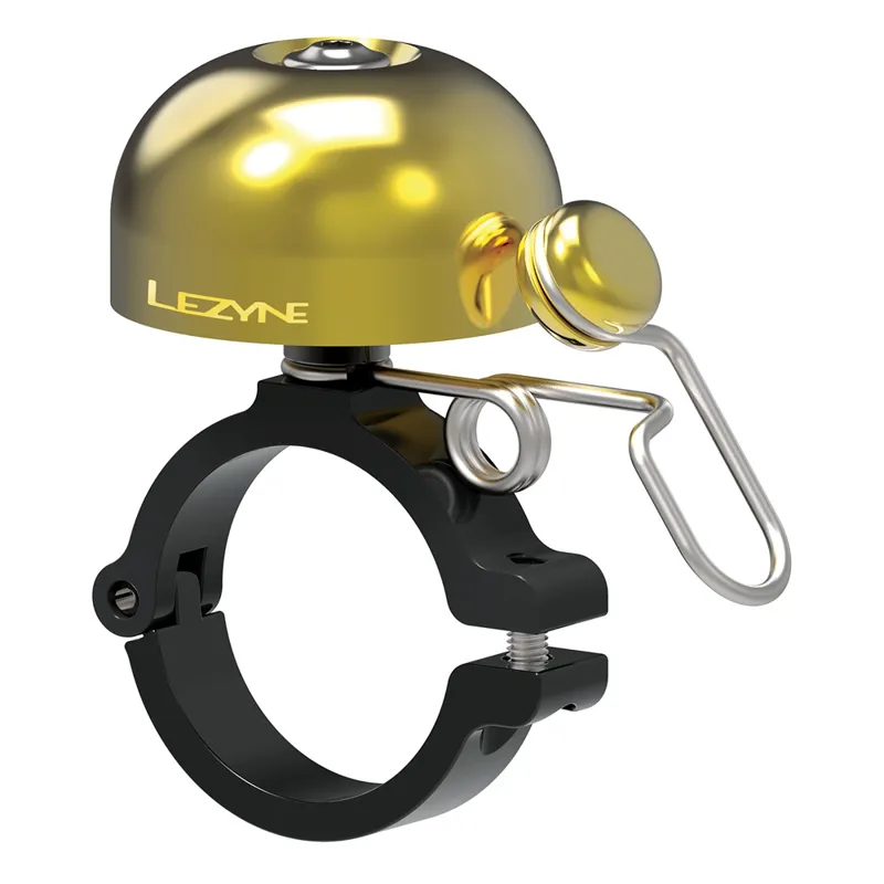 Lezyne Classic Brass Bell Hard Mounted - Brass/Black 2 Lezyne Classic Brass Bell Hard Mounted - Brass/Black - Image 2