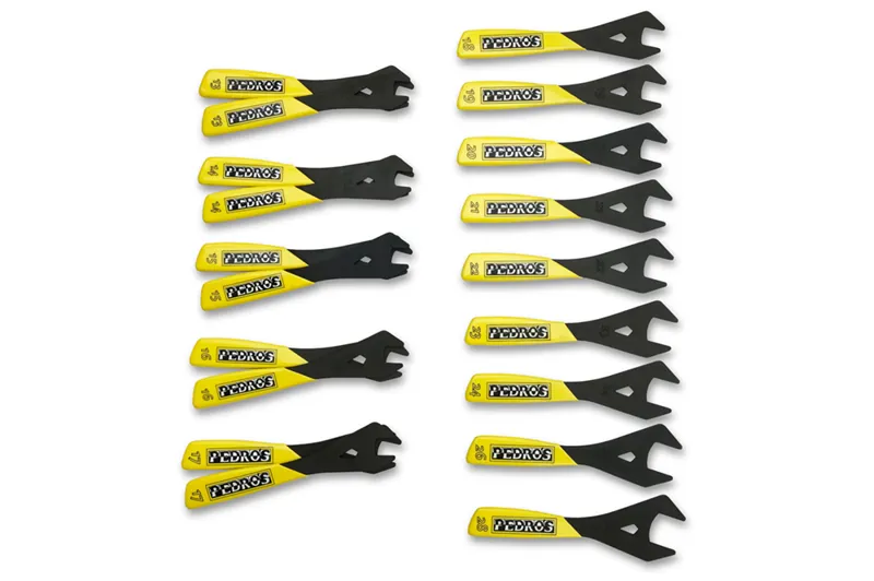 Pedros Cone Wrench Set - 19 Pieces - Black/Yellow 1 Pedros Cone Wrench Set - 19 Pieces - Black/Yellow