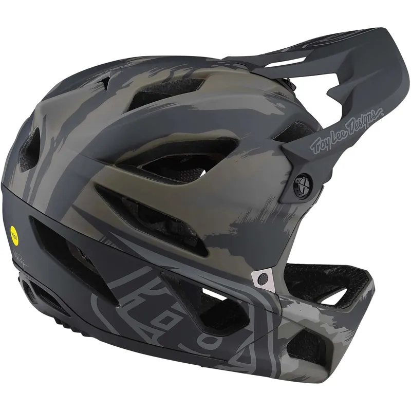 Troy Lee Designs Stage MIPS Full Face Helmet - Brush Camo Military 5 Troy Lee Designs Stage MIPS Full Face Helmet - Brush Camo Military - Image 5