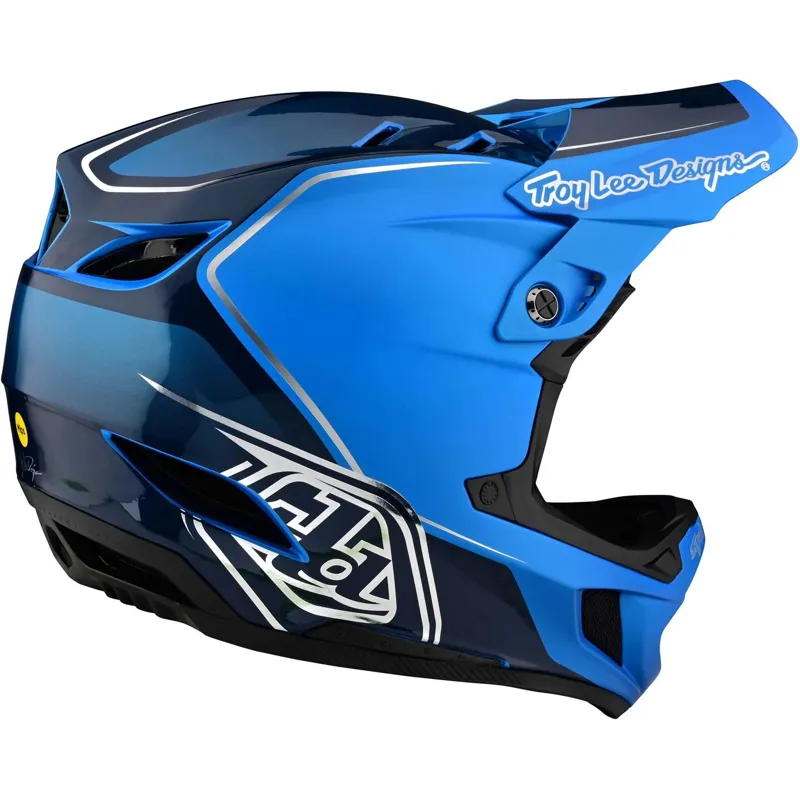 Troy Lee Designs D4 Composite MIPS Full Face Helmet - Shadow Blue 7 Troy Lee Designs D4 Composite MIPS Full Face Helmet - Shadow Blue - Image 7