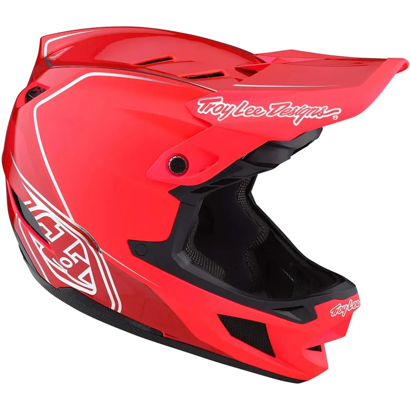 Troy Lee Designs D4 Composite MIPS Full Face Helmet - Shadow Glo Red 14 Troy Lee Designs D4 Composite MIPS Full Face Helmet - Shadow Glo Red - Image 14