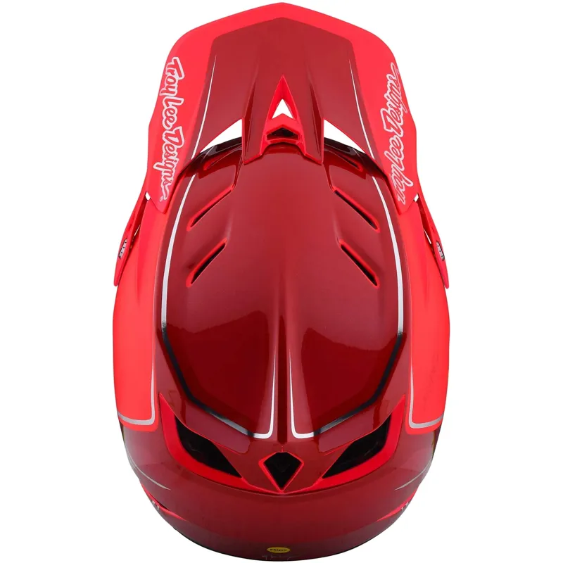 Troy Lee Designs D4 Composite MIPS Full Face Helmet - Shadow Glo Red 8 Troy Lee Designs D4 Composite MIPS Full Face Helmet - Shadow Glo Red - Image 8