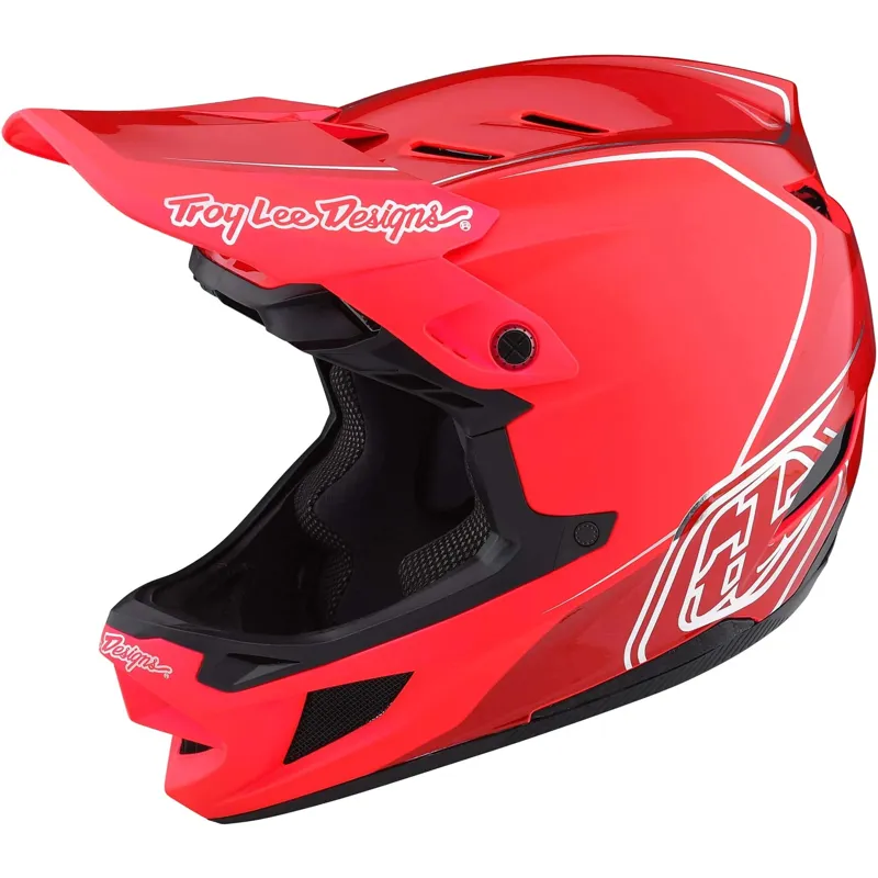 Troy Lee Designs D4 Composite MIPS Full Face Helmet - Shadow Glo Red 13 Troy Lee Designs D4 Composite MIPS Full Face Helmet - Shadow Glo Red - Image 13