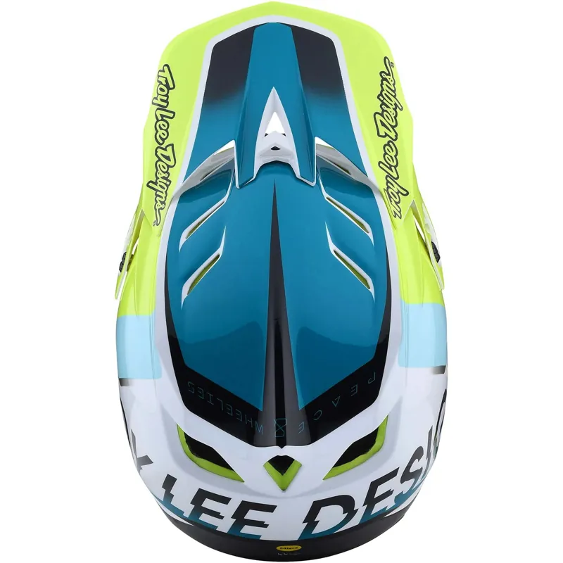 Troy Lee Designs D4 Composite MIPS Full Face Helmet - Qualifier White/Green 11 Troy Lee Designs D4 Composite MIPS Full Face Helmet - Qualifier White/Green - Image 11
