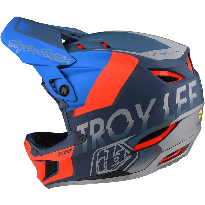 Troy Lee Designs D4 Composite MIPS Full Face Helmet - Shadow Blue 4 Troy Lee Designs D4 Composite MIPS Full Face Helmet - Shadow Blue - Image 4