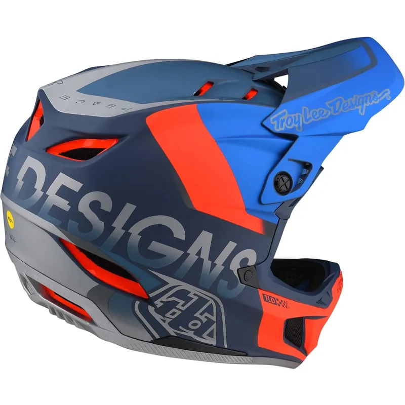 Troy Lee Designs D4 Composite MIPS Full Face Helmet - Qualifier Slate/Red 10 Troy Lee Designs D4 Composite MIPS Full Face Helmet - Qualifier Slate/Red - Image 10