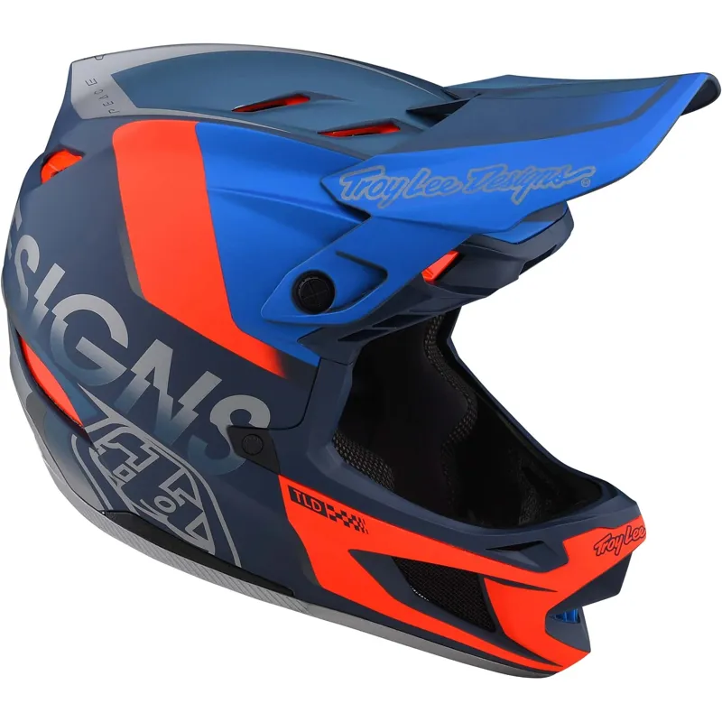 Troy Lee Designs D4 Composite MIPS Full Face Helmet - Qualifier Slate/Red 6 Troy Lee Designs D4 Composite MIPS Full Face Helmet - Qualifier Slate/Red - Image 6