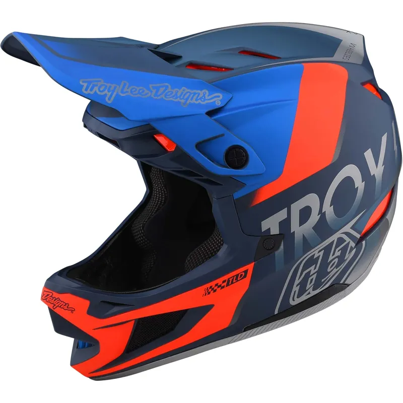Troy Lee Designs D4 Composite MIPS Full Face Helmet - Shadow Glo Red 4 Troy Lee Designs D4 Composite MIPS Full Face Helmet - Shadow Glo Red - Image 4