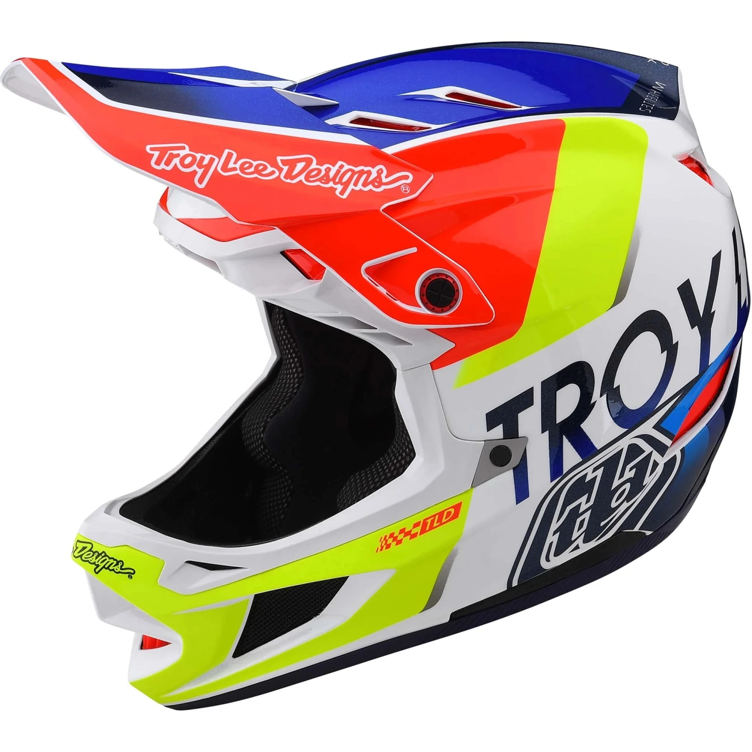 Troy Lee Designs D4 Composite MIPS Full Face Helmet - Shadow Glo Red 10 Troy Lee Designs D4 Composite MIPS Full Face Helmet - Shadow Glo Red - Image 10