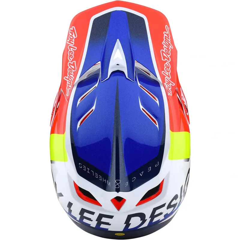 Troy Lee Designs D4 Composite MIPS Full Face Helmet - Qualifier White/Blue 9 Troy Lee Designs D4 Composite MIPS Full Face Helmet - Qualifier White/Blue - Image 9