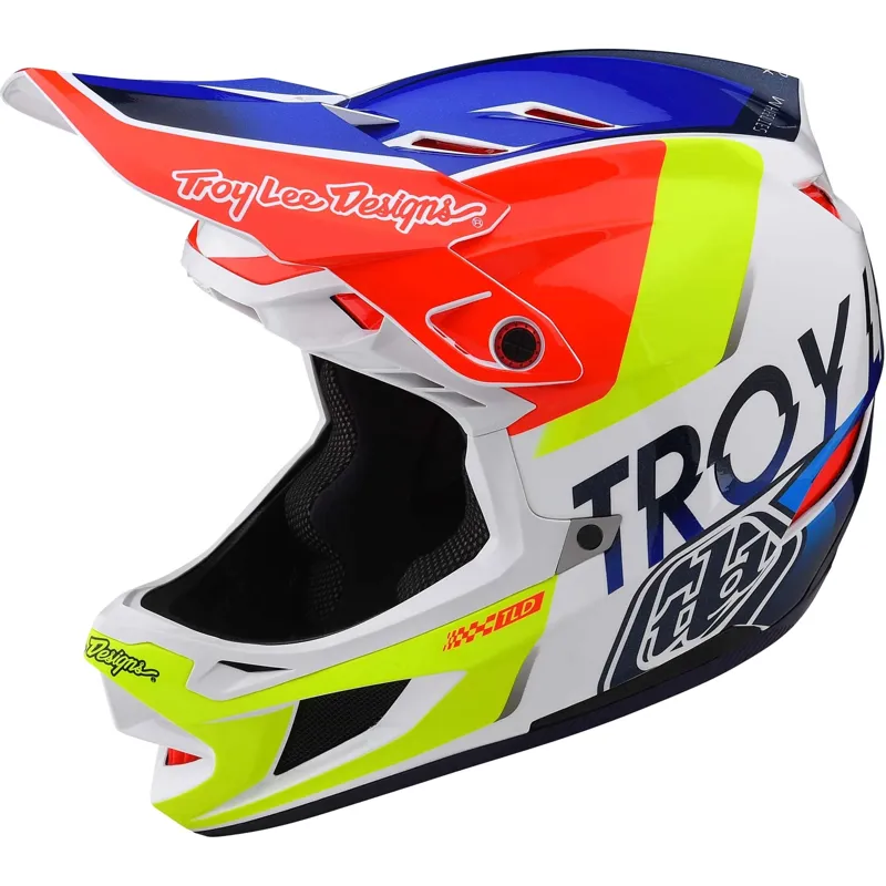 Troy Lee Designs D4 Composite MIPS Full Face Helmet - Qualifier Slate/Red 12 Troy Lee Designs D4 Composite MIPS Full Face Helmet - Qualifier Slate/Red - Image 12