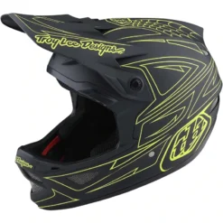 Troy Lee Designs D3 Fiberlite MIPS Full Face Helmet - Slant Red -Cycle Fix TLD1985500