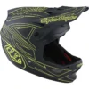 Troy Lee Designs D3 Fiberlite MIPS Full Face Helmet -Spider Stripe Yellow