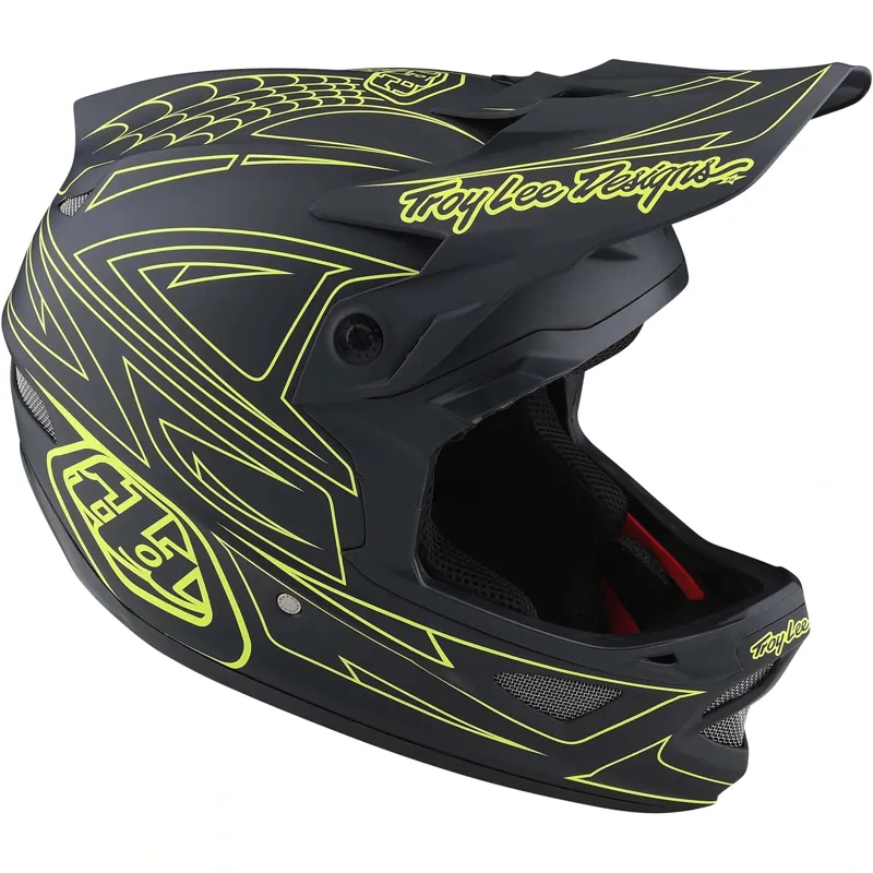 Troy Lee Designs D3 Fiberlite MIPS Full Face Helmet -Spider Stripe Yellow 1 Troy Lee Designs D3 Fiberlite MIPS Full Face Helmet -Spider Stripe Yellow