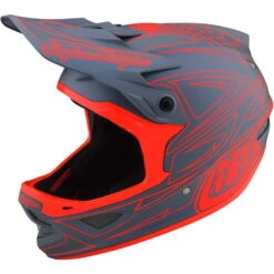 Troy Lee Designs D3 Fiberlite MIPS Full Face Helmet - Slant Red -Cycle Fix TLD19855001 1