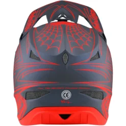 Troy Lee Designs D3 Fiberlite MIPS Full Face Helmet -Spider Stripe Red -Cycle Fix TLD19855001 4