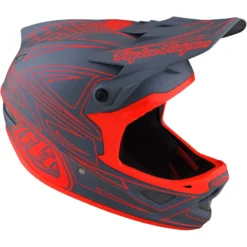 Troy Lee Designs D3 Fiberlite MIPS Full Face Helmet -Spider Stripe Red -Cycle Fix TLD19855001 6