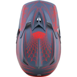 Troy Lee Designs D3 Fiberlite MIPS Full Face Helmet -Spider Stripe Red -Cycle Fix TLD19855001 7
