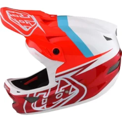 Troy Lee Designs D3 Fiberlite MIPS Full Face Helmet - Slant Red -Cycle Fix TLD19874401 2