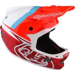 Troy Lee Designs D3 Fiberlite MIPS Full Face Helmet - Slant Red