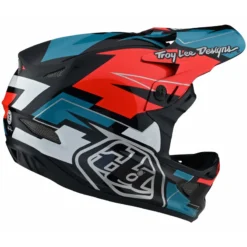 Troy Lee Designs D3 Fiberlite Full Face Helmet - Vertigo - Blue/Red -Cycle Fix TLD198VertigoBlueRed 3