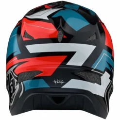 Troy Lee Designs D3 Fiberlite Full Face Helmet - Vertigo - Blue/Red -Cycle Fix TLD198VertigoBlueRed 5