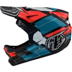 Troy Lee Designs D3 Fiberlite Full Face Helmet - Vertigo - Blue/Red -Cycle Fix TLD198VertigoBlueRed 7