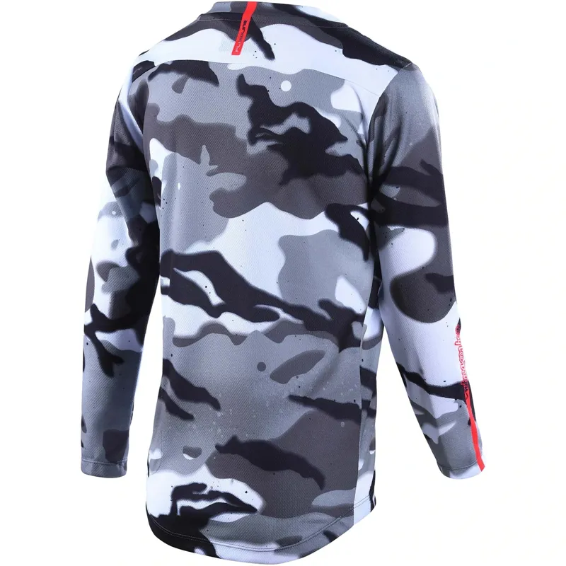 Troy Lee Designs Flowline Youth Long Sleeve Jersey - Spray Camo White 5 Troy Lee Designs Flowline Youth Long Sleeve Jersey - Spray Camo White - Image 5