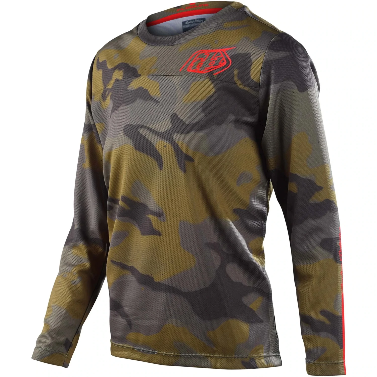 Troy Lee Designs Flowline Youth Long Sleeve Jersey - Spray Camo White 2 Troy Lee Designs Flowline Youth Long Sleeve Jersey - Spray Camo White - Image 2