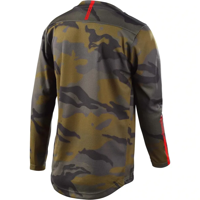 Troy Lee Designs Flowline Youth Long Sleeve Jersey - Spray Camo Army 5 Troy Lee Designs Flowline Youth Long Sleeve Jersey - Spray Camo Army - Image 5