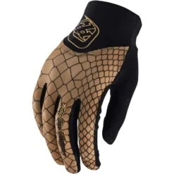 Troy Lee Designs Ace Womens Long Finger Gloves - Snake Black -Cycle Fix TLD436SnakeGold 1