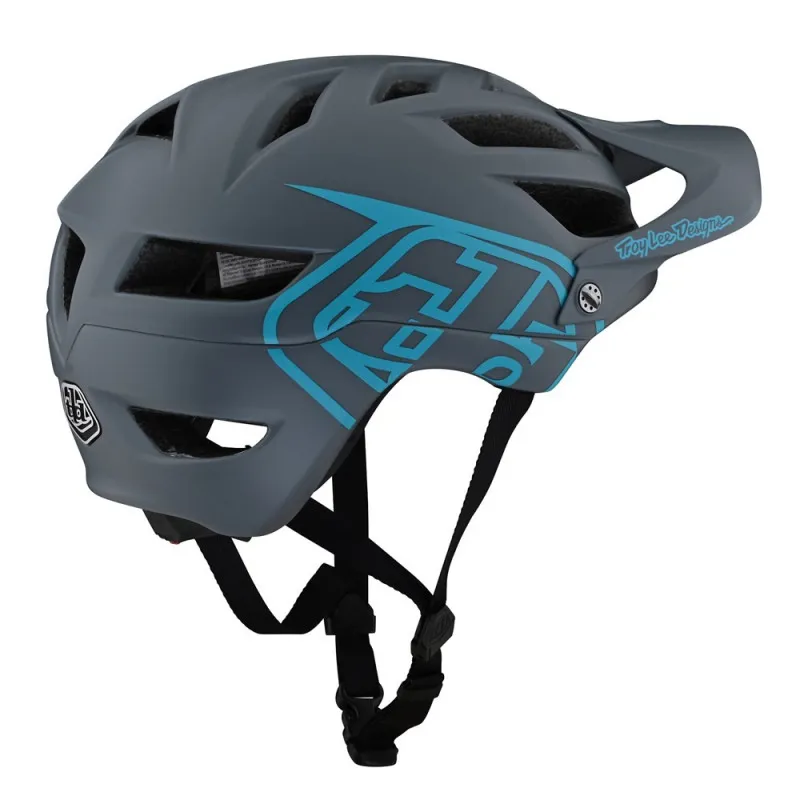 Troy Lee Designs A1 Drone MTB Helmet - Grey/Blue 1 Troy Lee Designs A1 Drone MTB Helmet - Grey/Blue