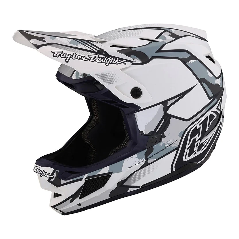 Troy Lee Designs D4 Composite MIPS Full Face Helmet - Reverb White/Blue 7 Troy Lee Designs D4 Composite MIPS Full Face Helmet - Reverb White/Blue - Image 7