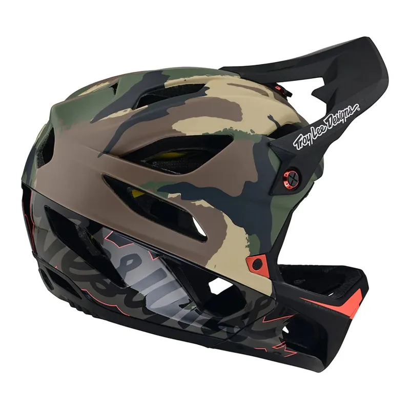 Troy Lee Designs Stage MIPS Full Face Helmet - Signature Camo Green 8 Troy Lee Designs Stage MIPS Full Face Helmet - Signature Camo Green - Image 8