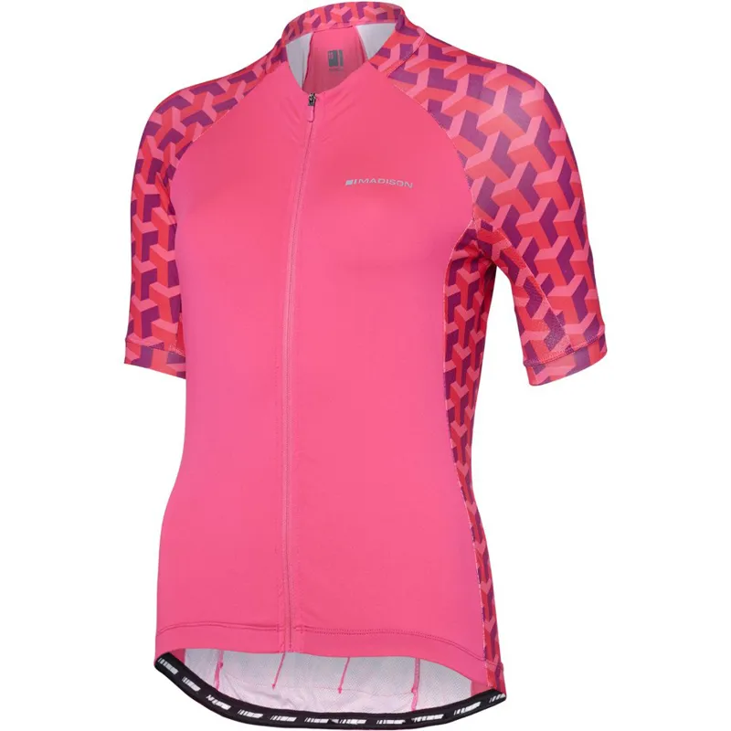 Madison Sportive Womens Short Sleeve Jersey - Geo Camo/Pink 1 Madison Sportive Womens Short Sleeve Jersey - Geo Camo/Pink