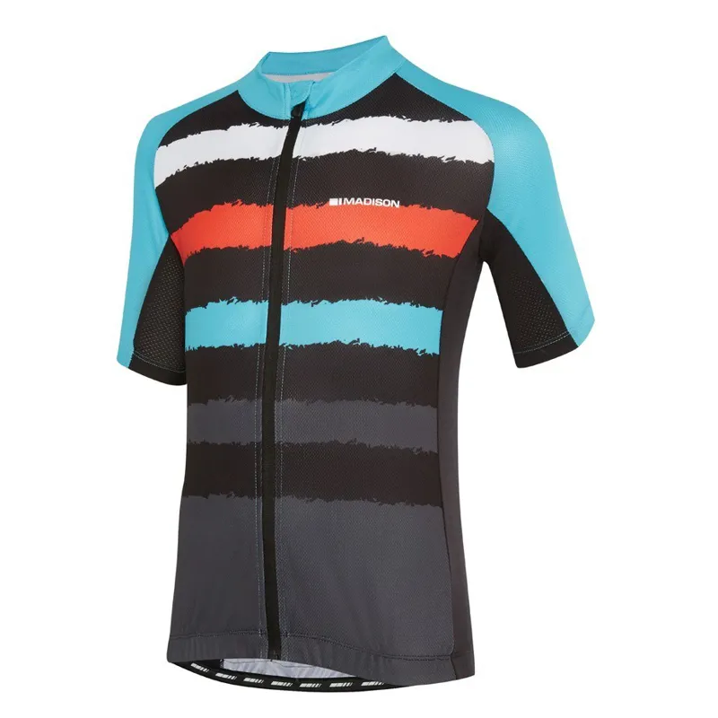 Madison Sportive Youth Short Sleeve Jersey - Pink/Grey 2 Madison Sportive Youth Short Sleeve Jersey - Pink/Grey - Image 2