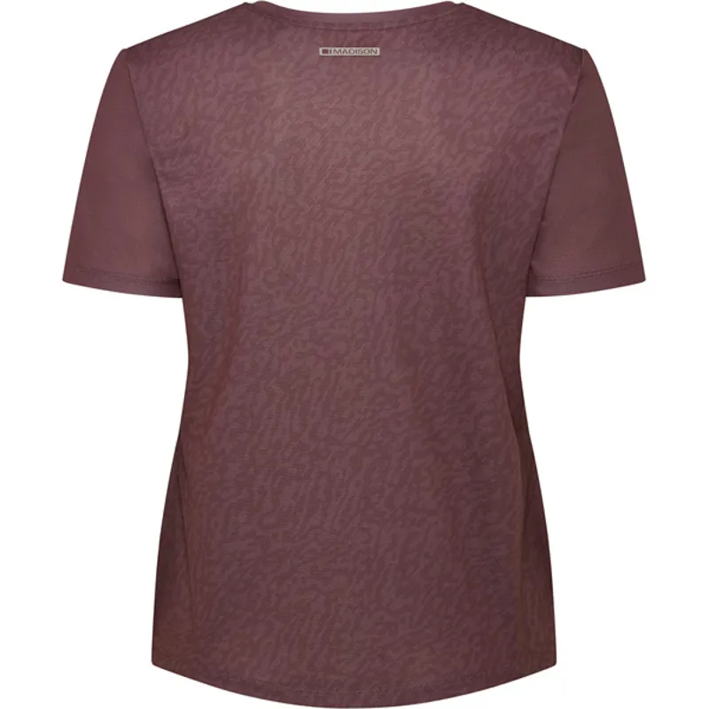 Madison Roam Short Sleeve Performance Womens Tee - Mauve 3 Madison Roam Short Sleeve Performance Womens Tee - Mauve - Image 3