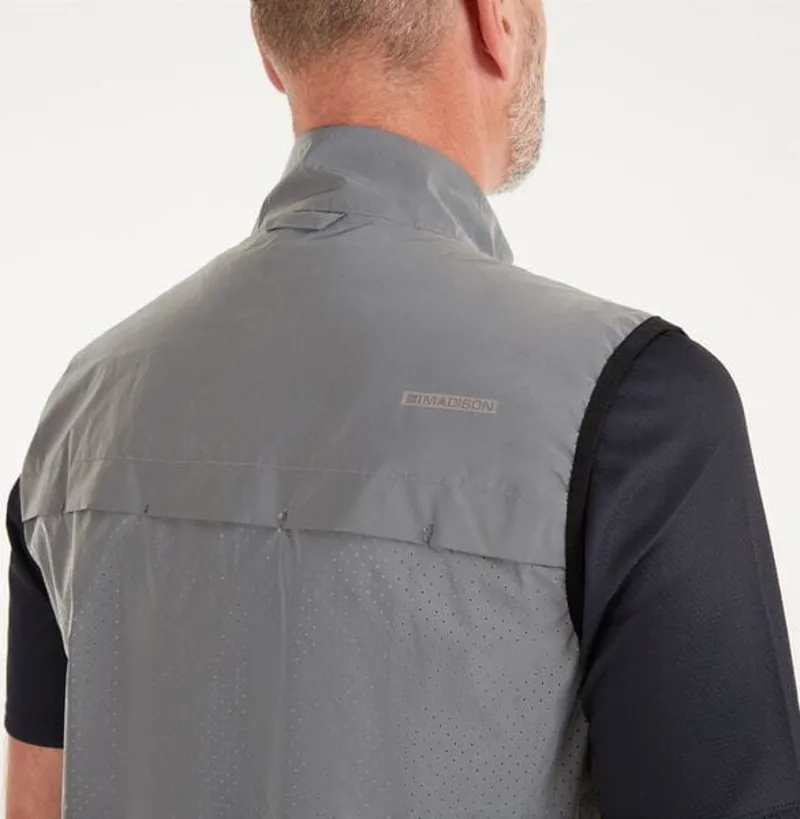 Madison Stellar Shine Reflective Men's Gilet - Silver 3 Madison Stellar Shine Reflective Men's Gilet - Silver - Image 3