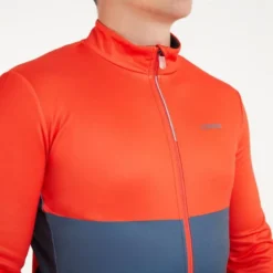 Madison Sportive Thermal Men's Long Sleeve Jersey - Chilli Red/Navy