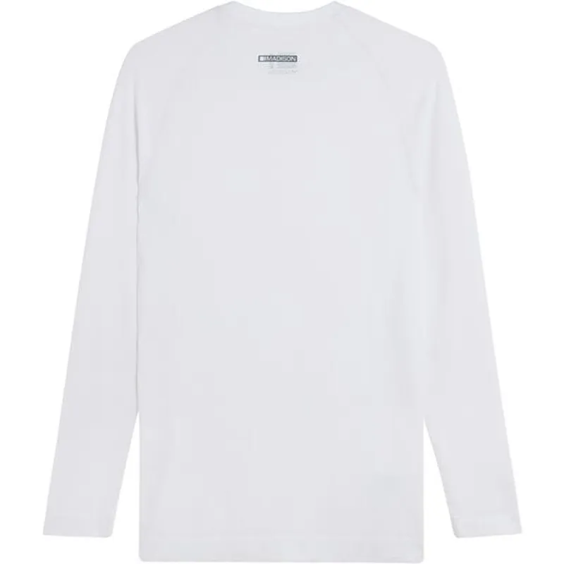 Madison Isoler Mesh Long Sleeve Men's Base Layer - White 3 Madison Isoler Mesh Long Sleeve Men's Base Layer - White - Image 3
