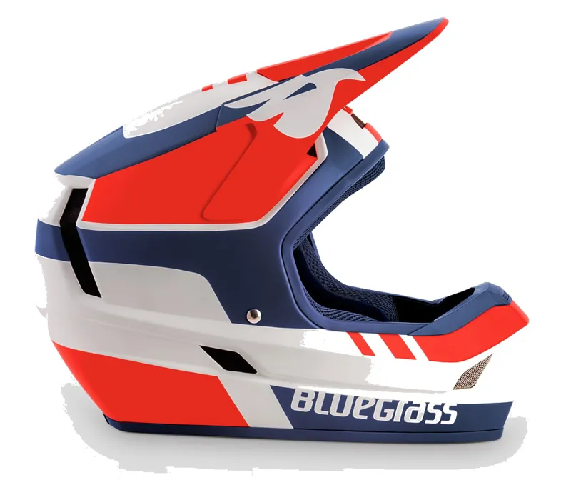 Bluegrass Legit Full Face Helmet - White/Red/Blue 2 Bluegrass Legit Full Face Helmet - White/Red/Blue - Image 2