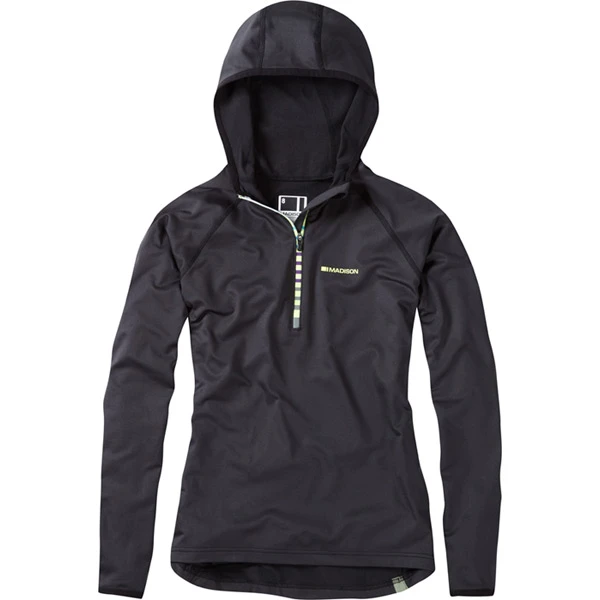 Madison Zena Womens Long Sleeve Hooded Top - Caribbean Blue 4 Madison Zena Womens Long Sleeve Hooded Top - Caribbean Blue - Image 4