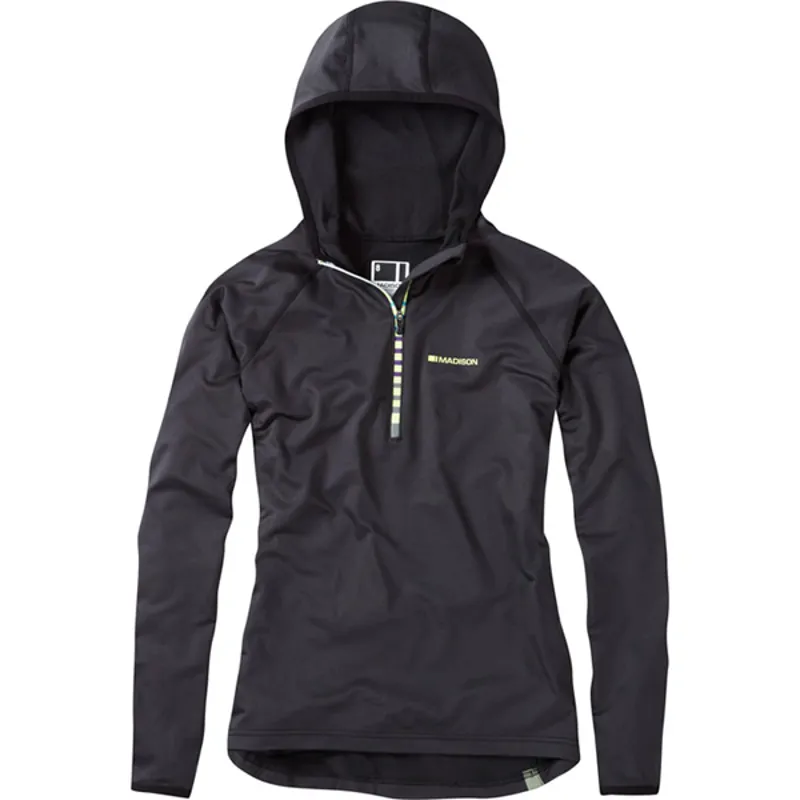 Madison Zena Womens Long Sleeve Hooded Top - Rose Red 4 Madison Zena Womens Long Sleeve Hooded Top - Rose Red - Image 4