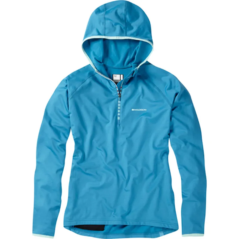 Madison Zena Womens Long Sleeve Hooded Top - Rose Red 3 Madison Zena Womens Long Sleeve Hooded Top - Rose Red - Image 3