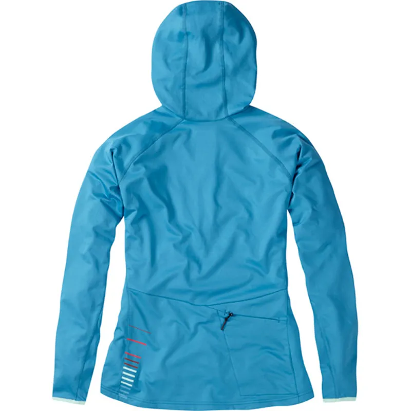 Madison Zena Womens Long Sleeve Hooded Top - Caribbean Blue 2 Madison Zena Womens Long Sleeve Hooded Top - Caribbean Blue - Image 2